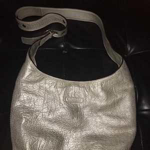 Metallic Silver Coach Purse